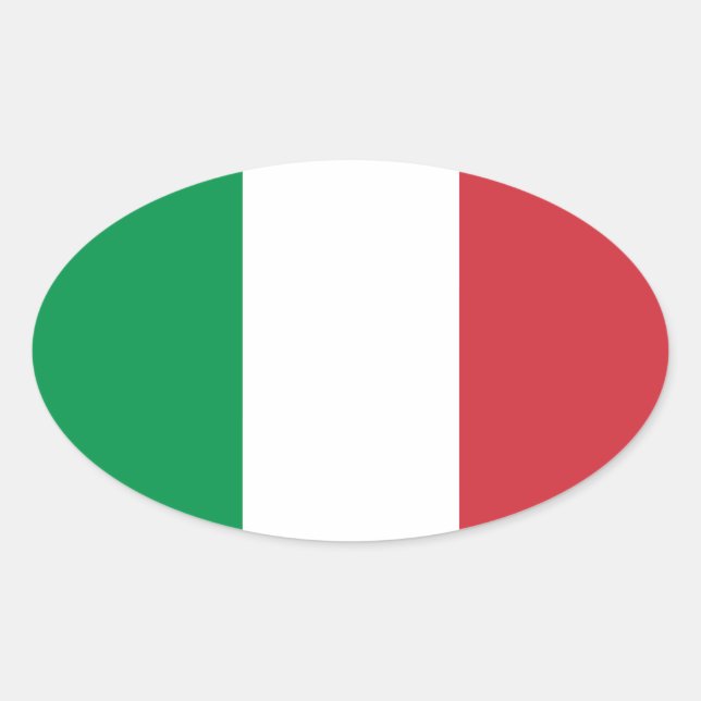 Flag of Italia Oval Sticker (Front)