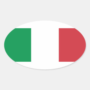 Flag of Italia Oval Sticker