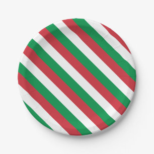 Flag of Italia Paper Plate