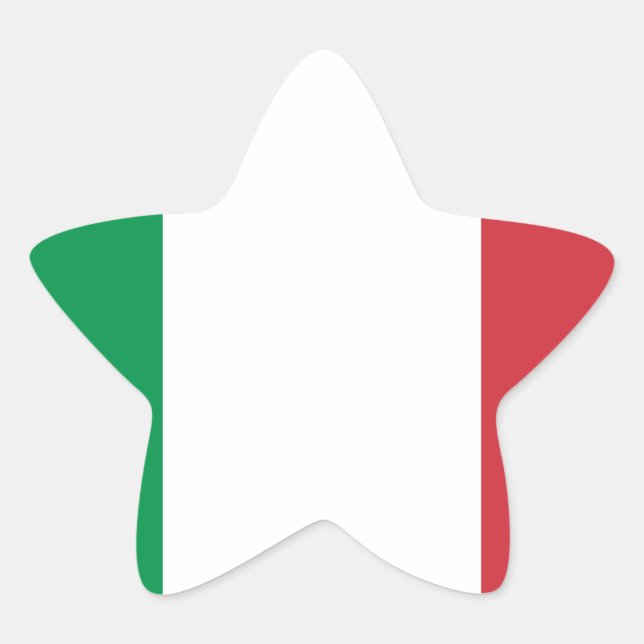 Flag of Italia Star Sticker (Front)