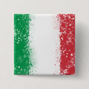 Flag of Italy 15 Cm Square Badge