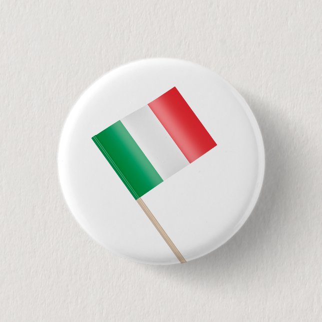 Flag of Italy 3 Cm Round Badge (Front)