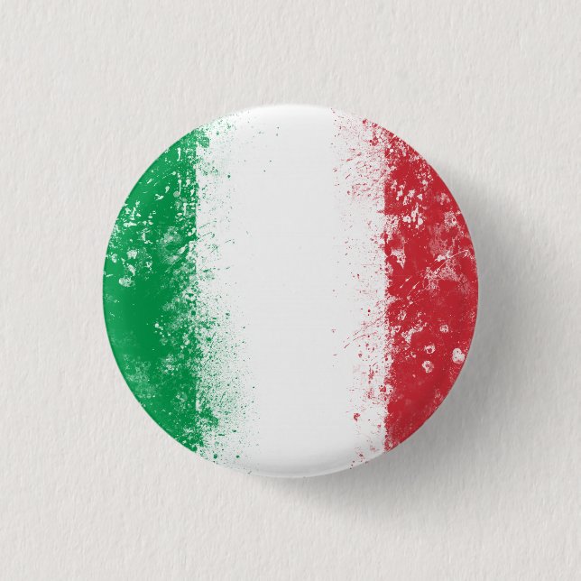 Flag of Italy 3 Cm Round Badge (Front)