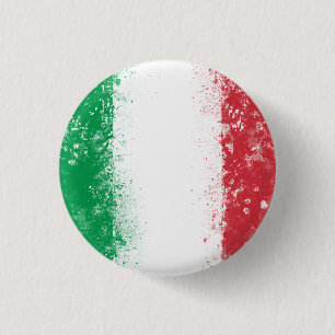 Flag of Italy 3 Cm Round Badge