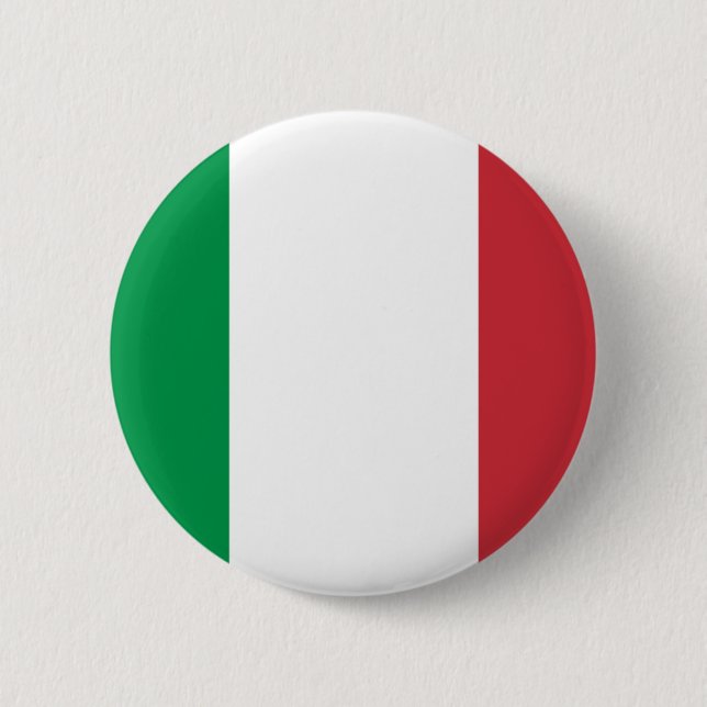 Flag of Italy 6 Cm Round Badge (Front)
