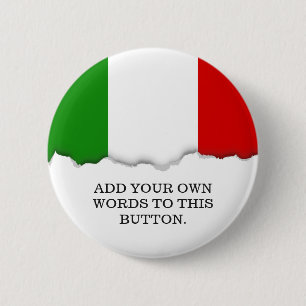 Flag of Italy 6 Cm Round Badge