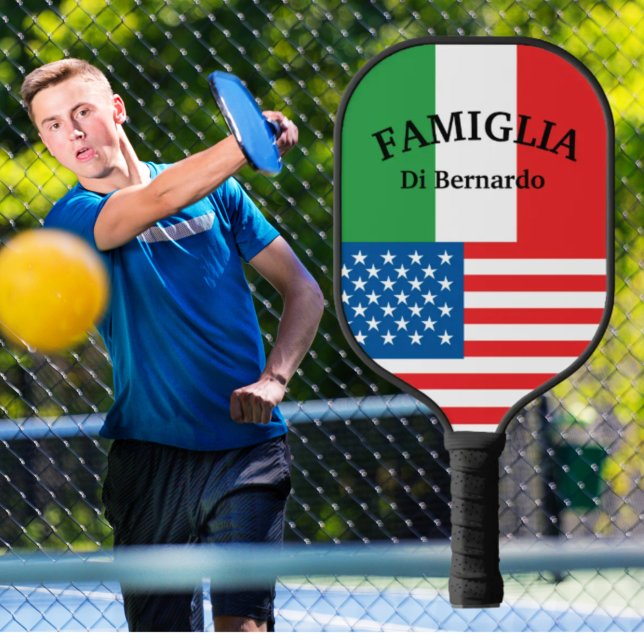 Flag of Italy American Flag Italian American Pickleball Paddle (Creator Uploaded)