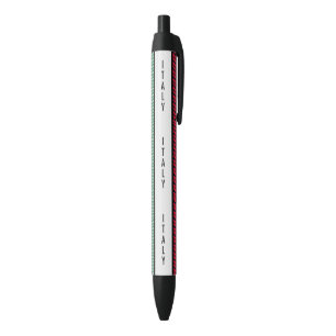 Flag of Italy Black Ink Pen