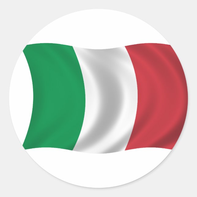 Flag of Italy Classic Round Sticker (Front)
