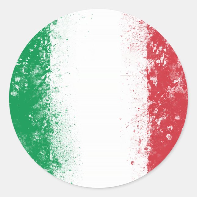 Flag of Italy Classic Round Sticker (Front)