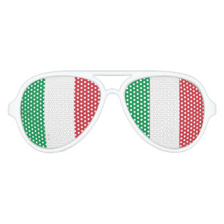 Flag of Italy, Fun Italian Flag Aviator Sunglasses