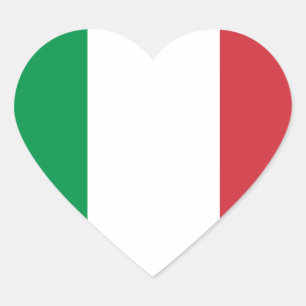 Flag of Italy Heart Sticker