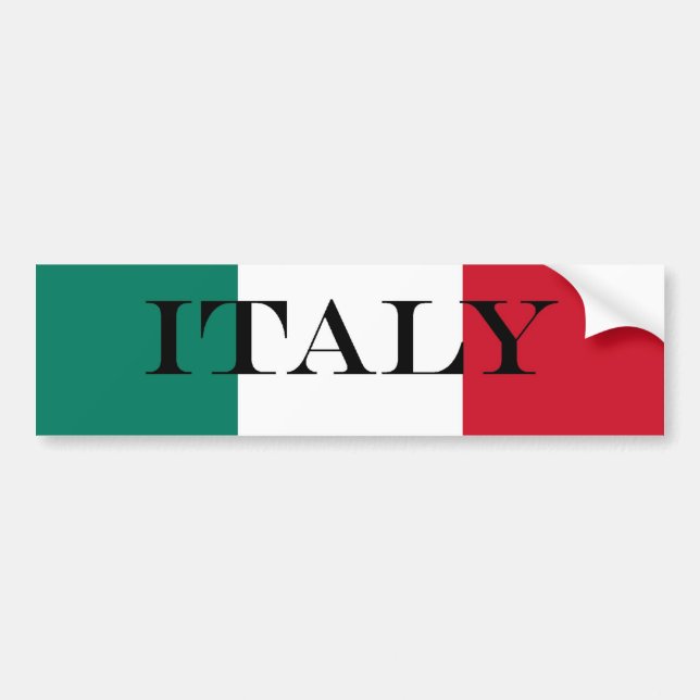 Flag of Italy Italia Italian Il Tricolore Bumper Sticker (Front)
