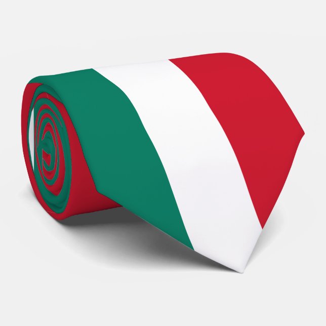 Flag of Italy Italia Italian Il Tricolore Tie (Rolled)