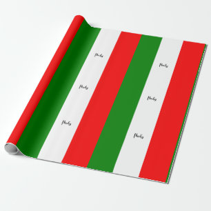 Flag of Italy, labelled, Wrapping Paper
