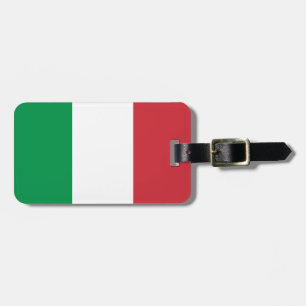 Flag of Italy Luggage Tag w/ leather strap