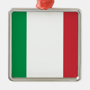 Flag of Italy Metal Tree Decoration