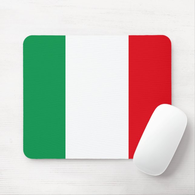 Flag of Italy Mouse Mat (With Mouse)