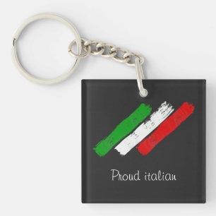 Flag of Italy. Proud Italian. Key Ring