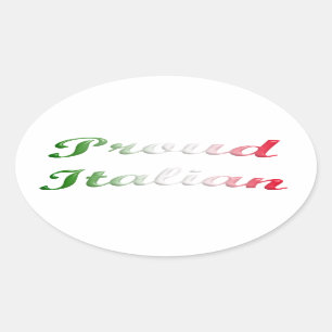 Flag of Italy. Proud italian. Oval Sticker