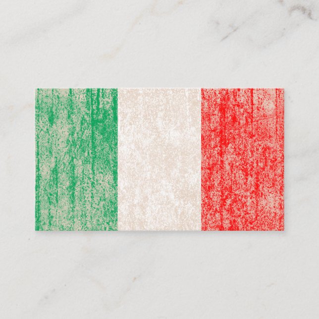 flag of italy punch card (Front)