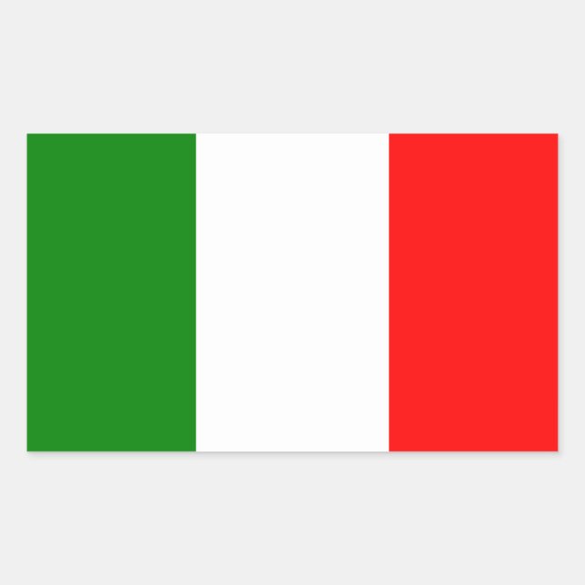 Flag of Italy Rectangular Sticker (Front)