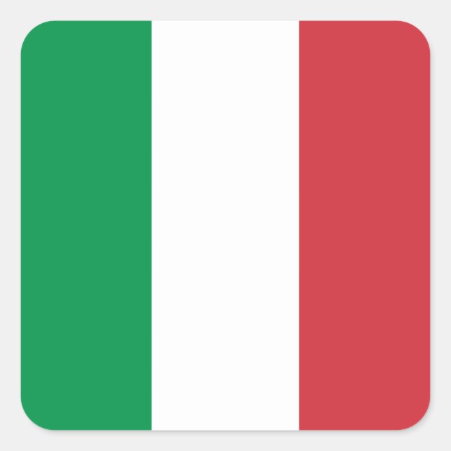 Flag of Italy Square Sticker (Front)
