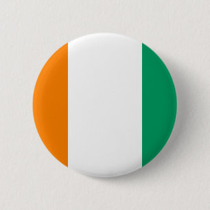 Flag of Ivory Coast - Drapeau de la Côte d'Ivoire 6 Cm Round Badge