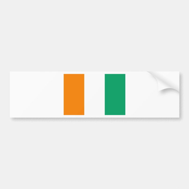 Flag of Ivory Coast - Drapeau de la Côte d'Ivoire Bumper Sticker (Front)
