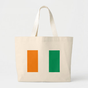 Flag of Ivory Coast - Drapeau de la Côte d'Ivoire Large Tote Bag