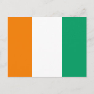 Flag of Ivory Coast - Drapeau de la Côte d'Ivoire Postcard
