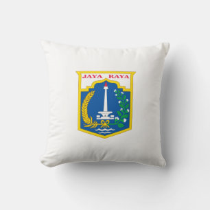 Flag of Jakarta (Indonesian Capital City) Cushion