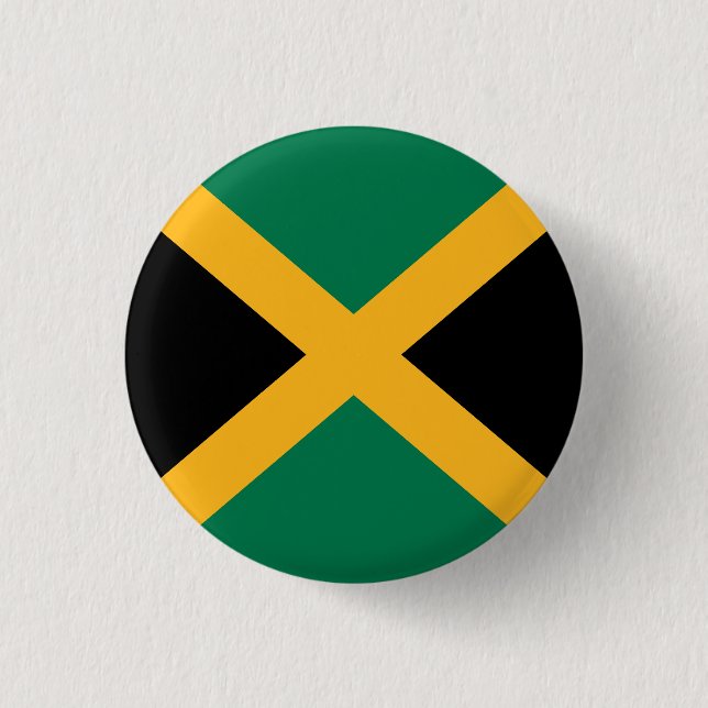 Flag of Jamaica 3 Cm Round Badge (Front)