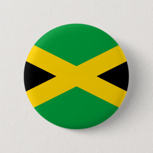Flag of Jamaica 6 Cm Round Badge