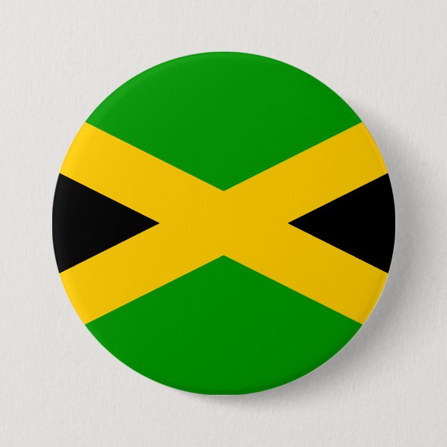 Flag of Jamaica 7.5 Cm Round Badge (Front)