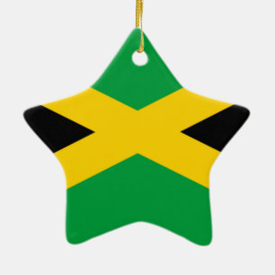 Flag of Jamaica Ceramic Tree Decoration