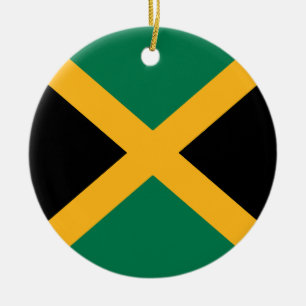 Flag of Jamaica Ceramic Tree Decoration