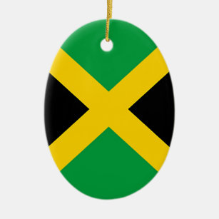 Flag of Jamaica Ceramic Tree Decoration