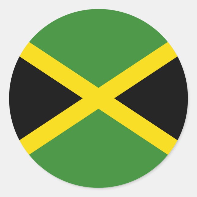 Flag of Jamaica Classic Round Sticker (Front)