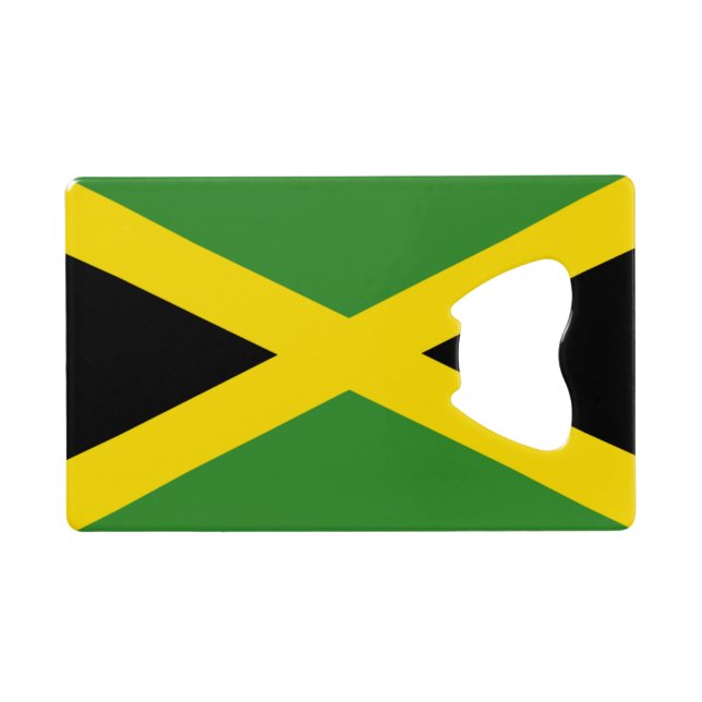 Flag of Jamaica Credit Card Bottle Opener (Back Horizontal)