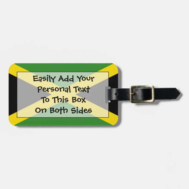 Flag of Jamaica Easy ID Personal Luggage Tag (Front Horizontal)