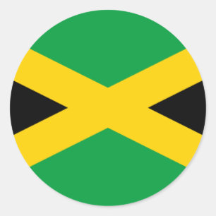 Flag of Jamaica - Jamaican Flag Classic Round Sticker