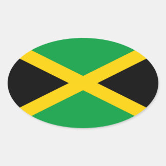 Flag of Jamaica Oval Sticker