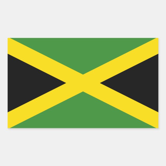 Flag of Jamaica Rectangular Sticker (Front)