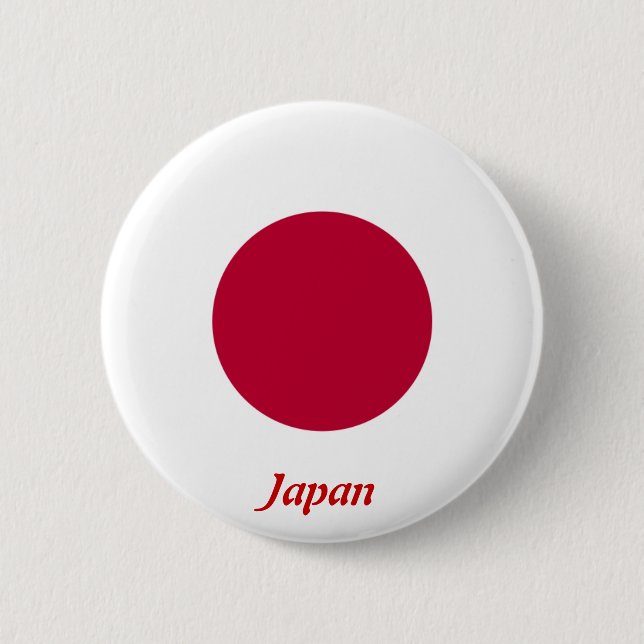 Flag of Japan 6 Cm Round Badge (Front)