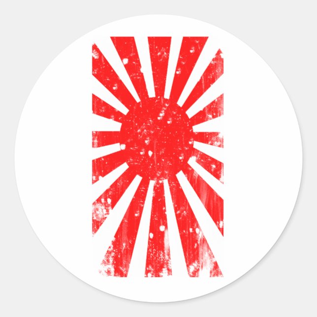Flag of Japan Classic Round Sticker (Front)