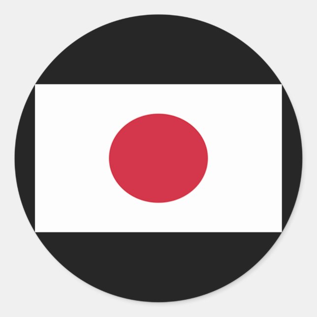 Flag of Japan Classic Round Sticker (Front)