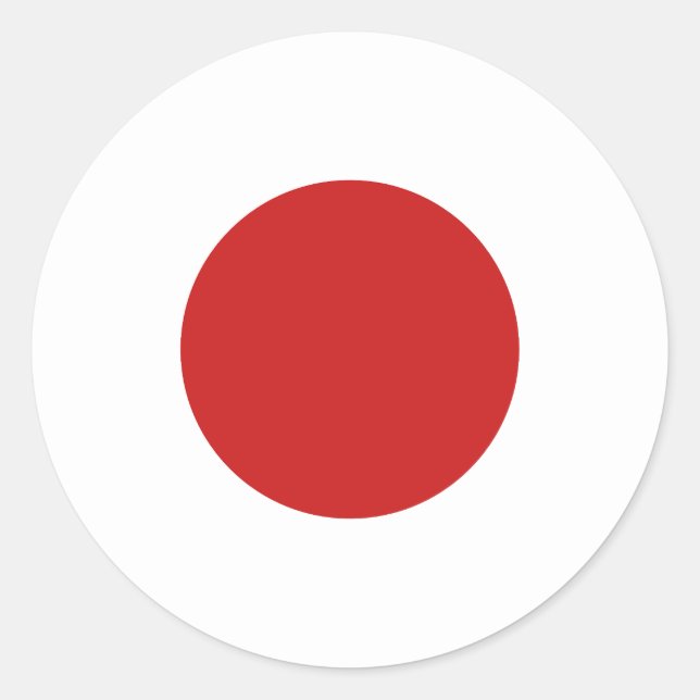 Flag of Japan Classic Round Sticker (Front)