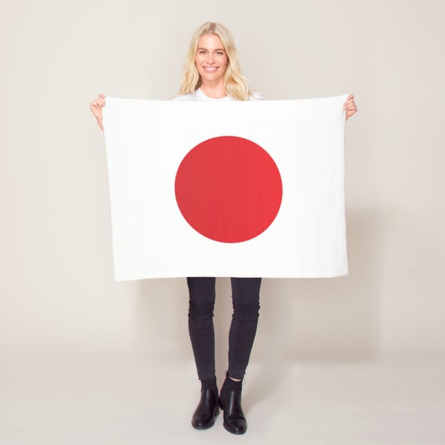 Flag of Japan Fleece Blanket (In Situ)