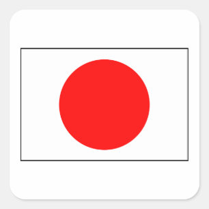 Flag of Japan Square Sticker